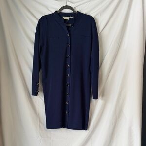 Liz Claiborne Classic Navy Button-Up Dress
